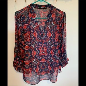 Ana Sheer Blouse Size M